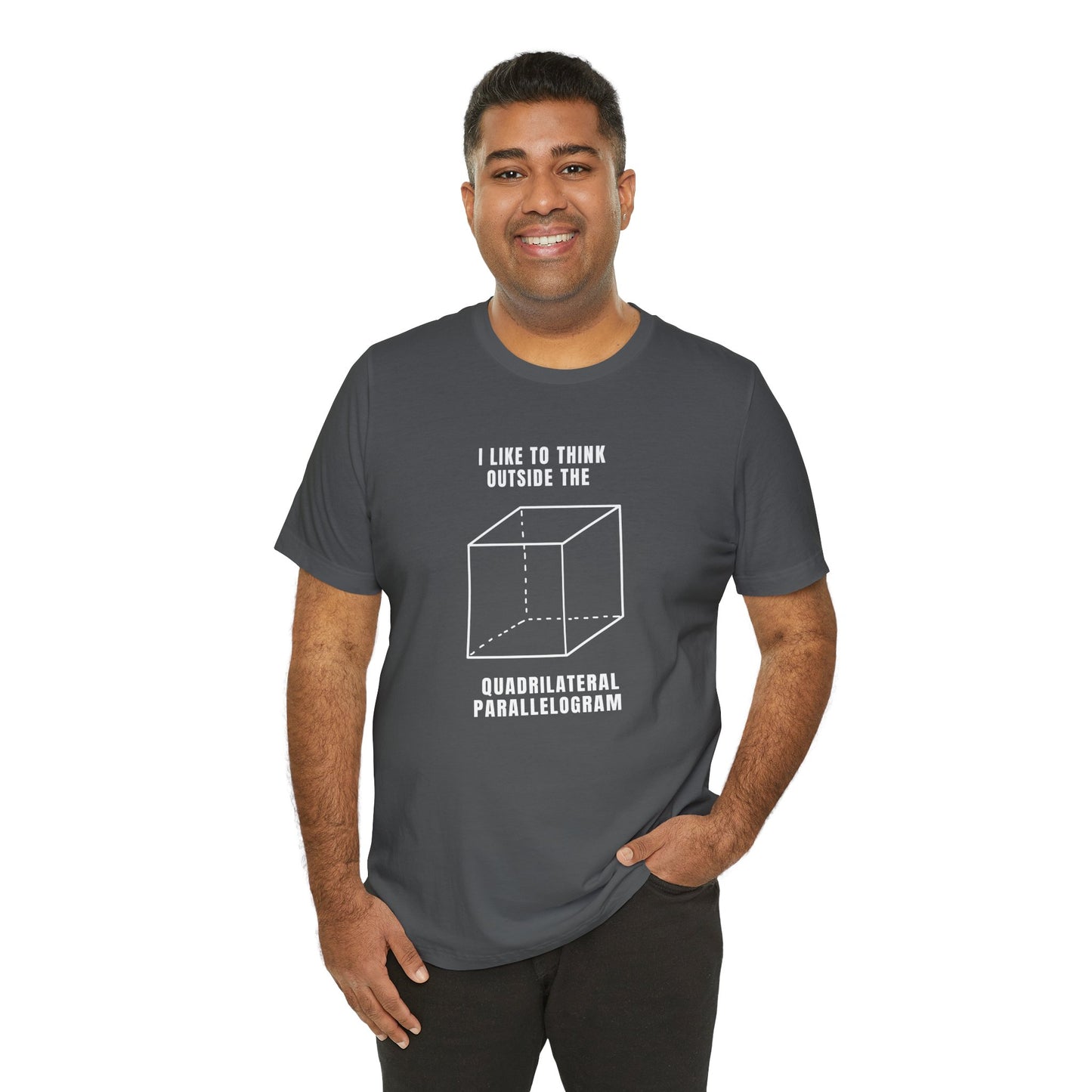 Think Outside the Box Tee, Funny Graphic Shirt, Math Lover Gift, Unisex T-Shirt, Casual Everyday Wear, Quirky Apparel