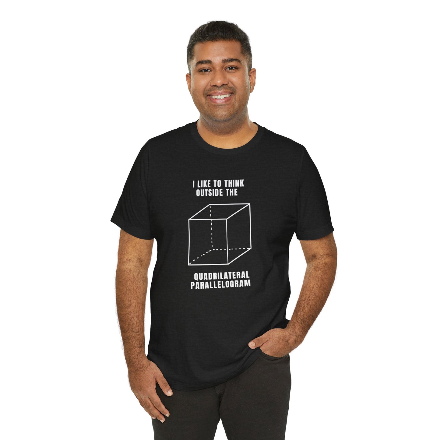 Think Outside the Box Tee, Funny Graphic Shirt, Math Lover Gift, Unisex T-Shirt, Casual Everyday Wear, Quirky Apparel