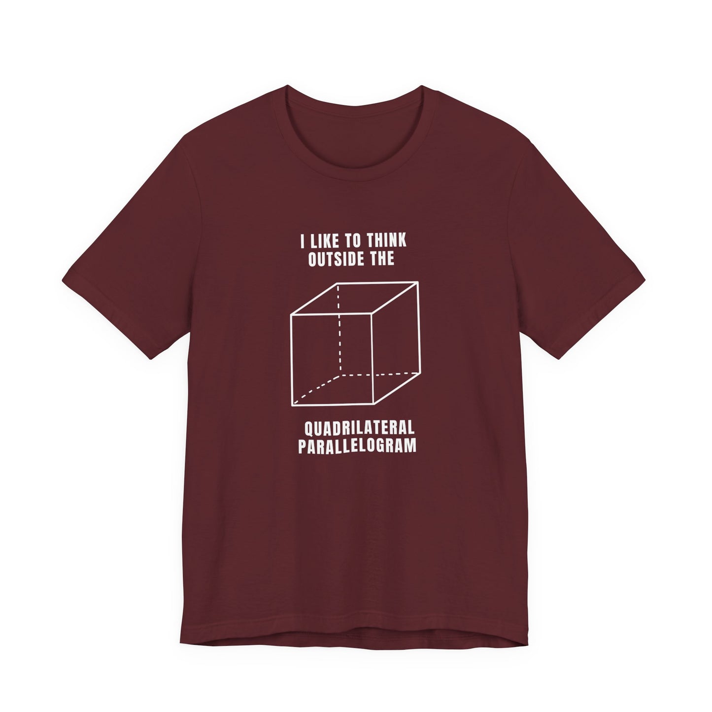 Think Outside the Box Tee, Funny Graphic Shirt, Math Lover Gift, Unisex T-Shirt, Casual Everyday Wear, Quirky Apparel