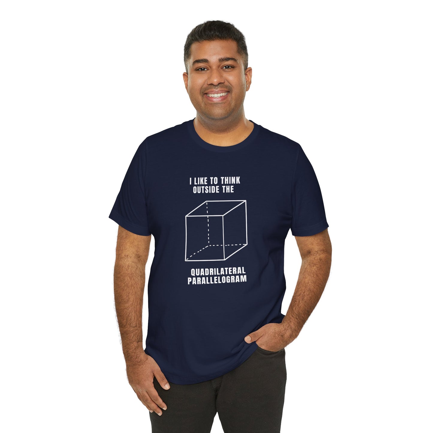 Think Outside the Box Tee, Funny Graphic Shirt, Math Lover Gift, Unisex T-Shirt, Casual Everyday Wear, Quirky Apparel