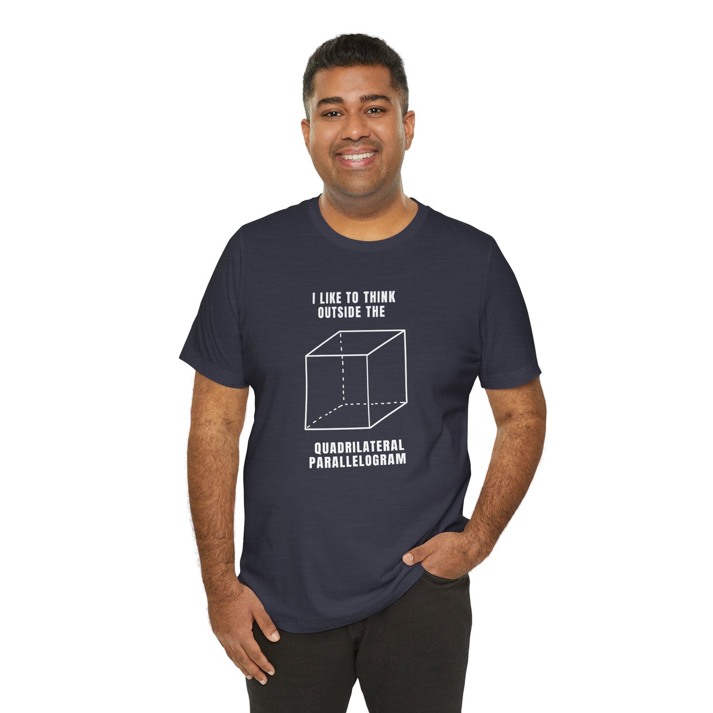 Think Outside the Box Tee, Funny Graphic Shirt, Math Lover Gift, Unisex T-Shirt, Casual Everyday Wear, Quirky Apparel