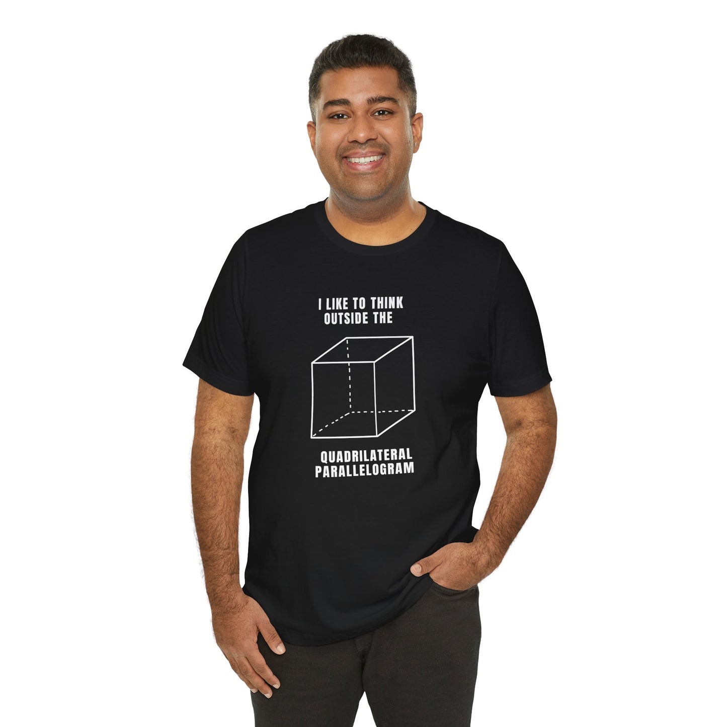 Think Outside the Box Tee, Funny Graphic Shirt, Math Lover Gift, Unisex T-Shirt, Casual Everyday Wear, Quirky Apparel
