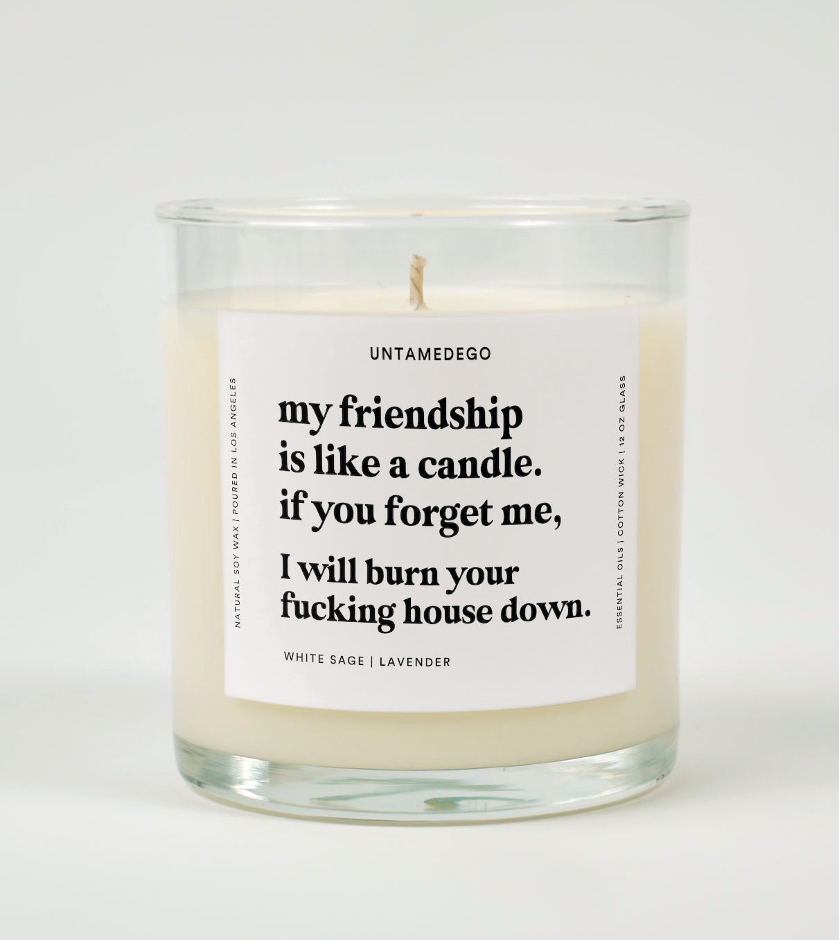 My Friendship Is Like A Candle Glass Candle