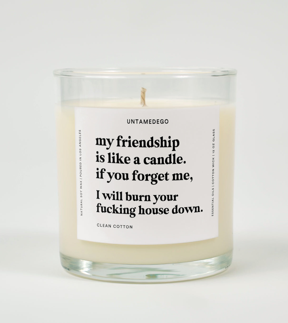 My Friendship Is Like A Candle Glass Candle