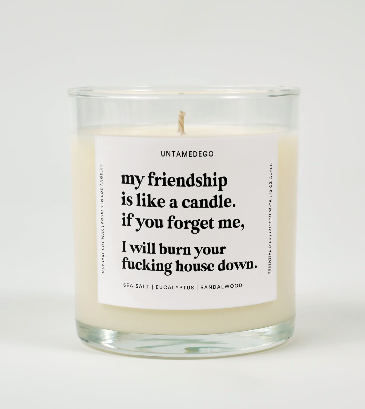 My Friendship Is Like A Candle Glass Candle