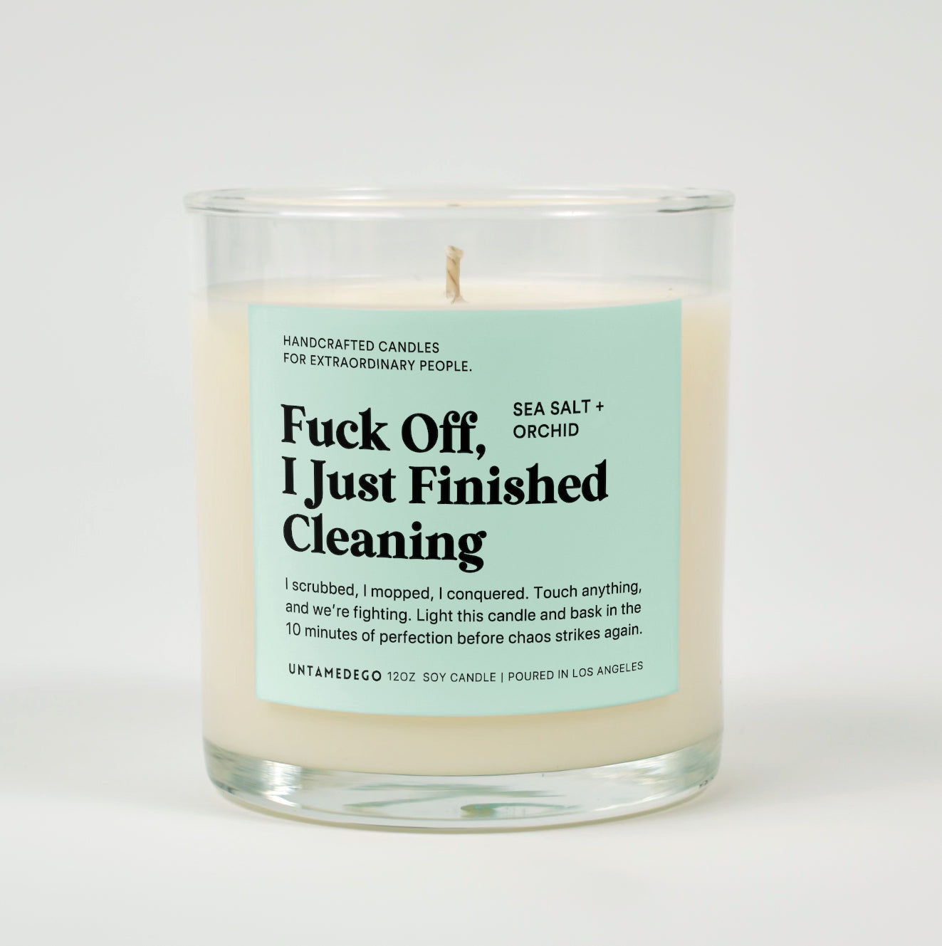 Fuck Off I Just Finished Cleaning Glass Candle