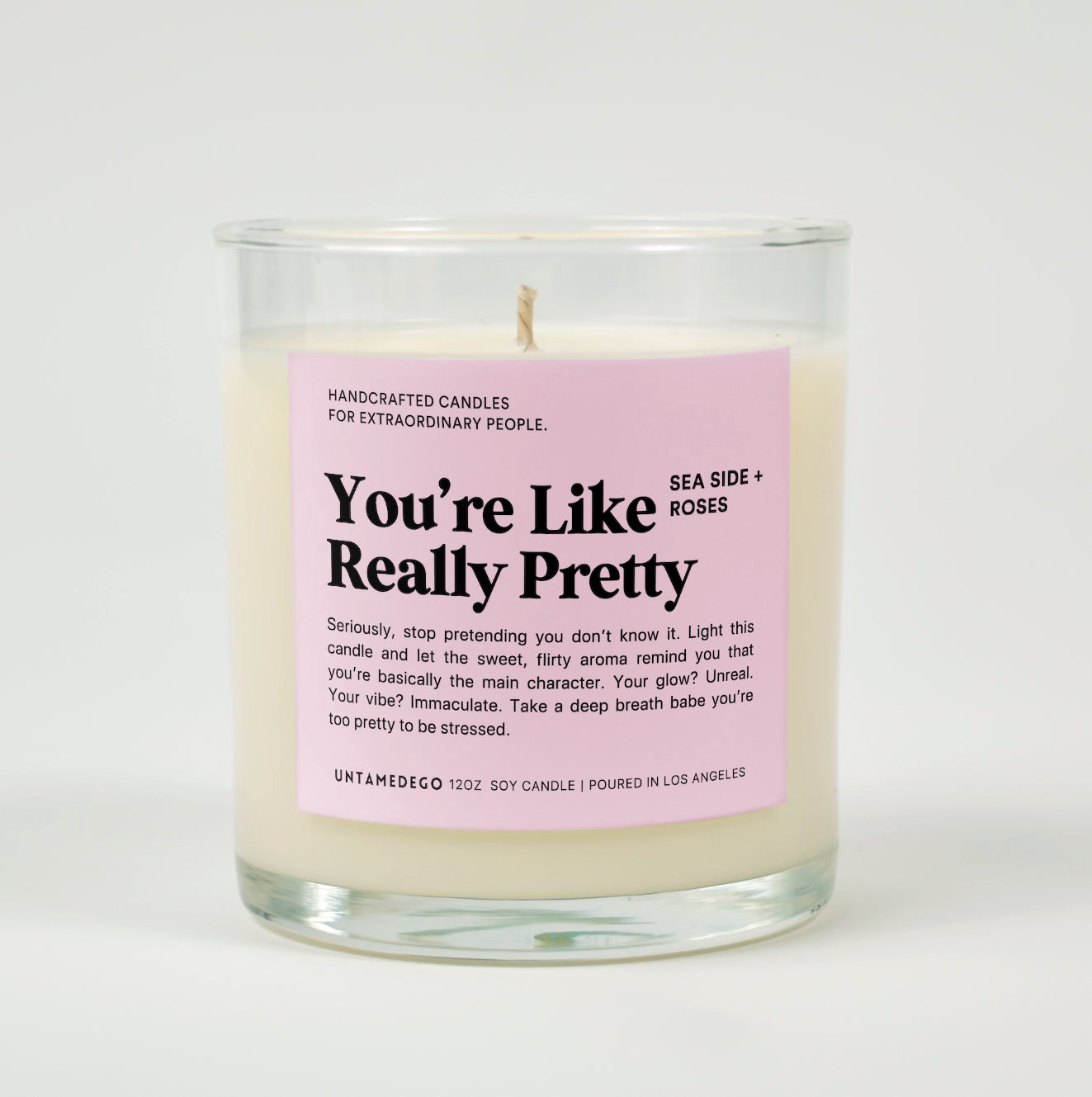 You're Like Really Pretty Glass Candle