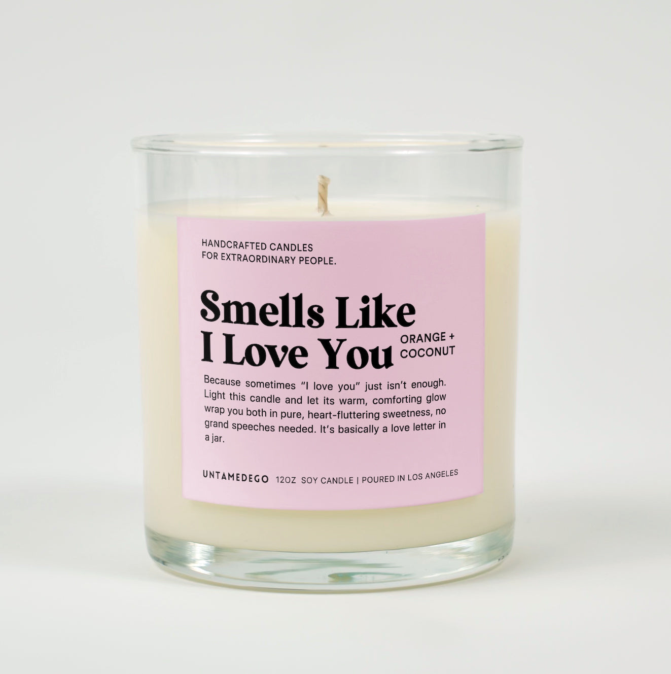 Smells Like I Love You Glass Candle