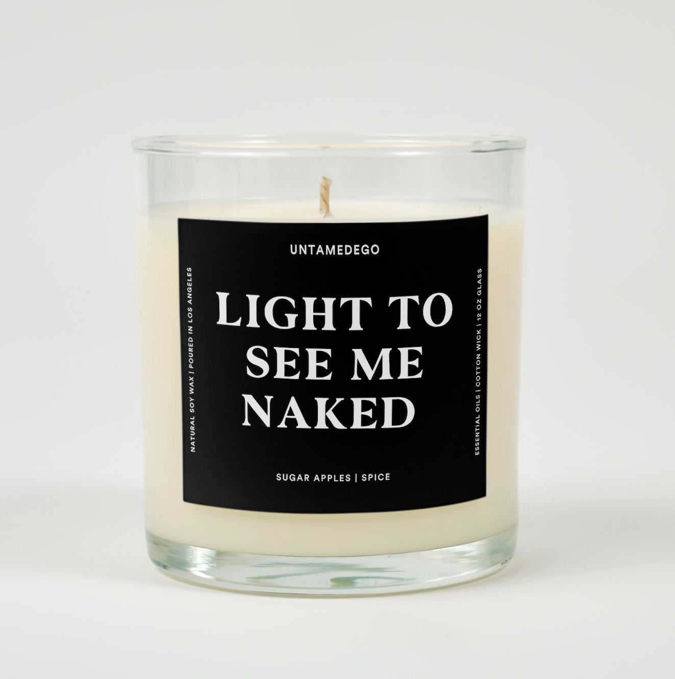 Light To See Me Naked Glass Candle
