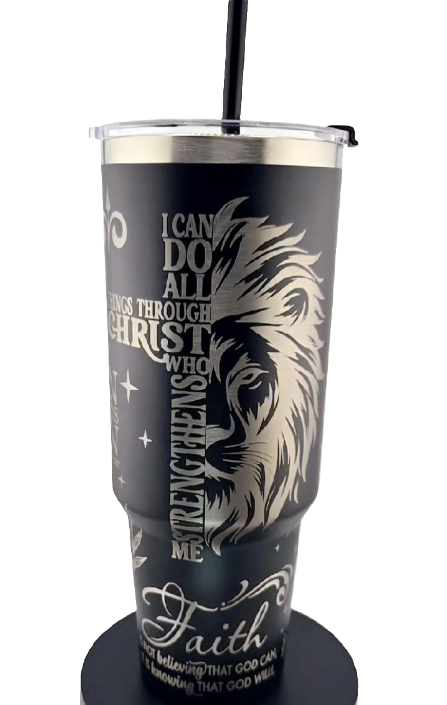 Jesus Prayer Christian Engraved Tumbler