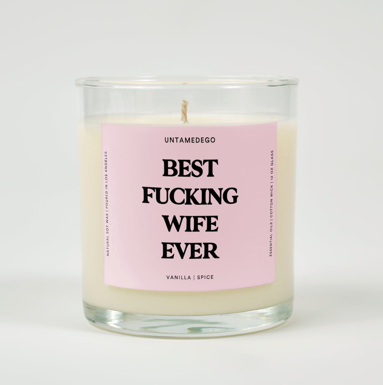 Best Fucking Wife Ever Glass Candle
