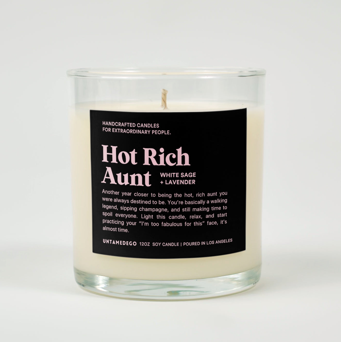 Hot Rich Aunt Glass Candle