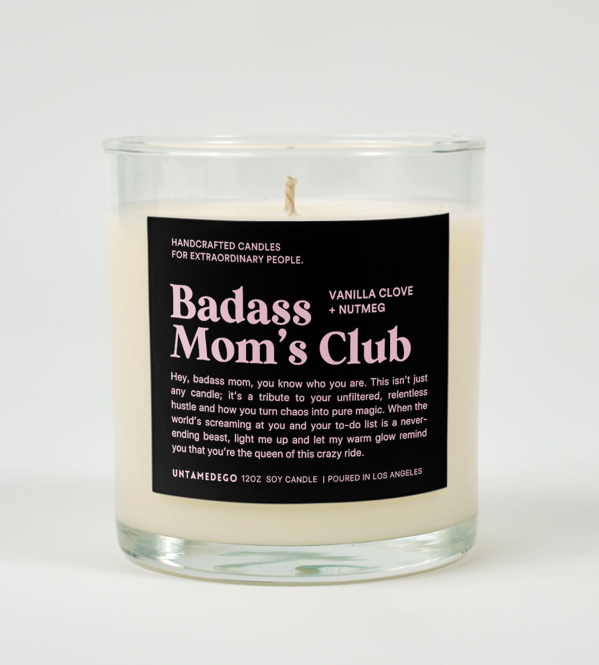 Badass Moms Club Glass Candle