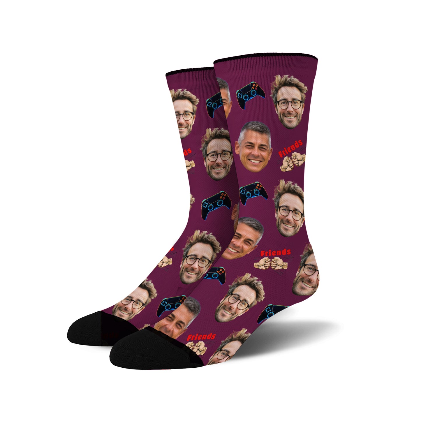 Custom Face Socks - Gaming Buddies