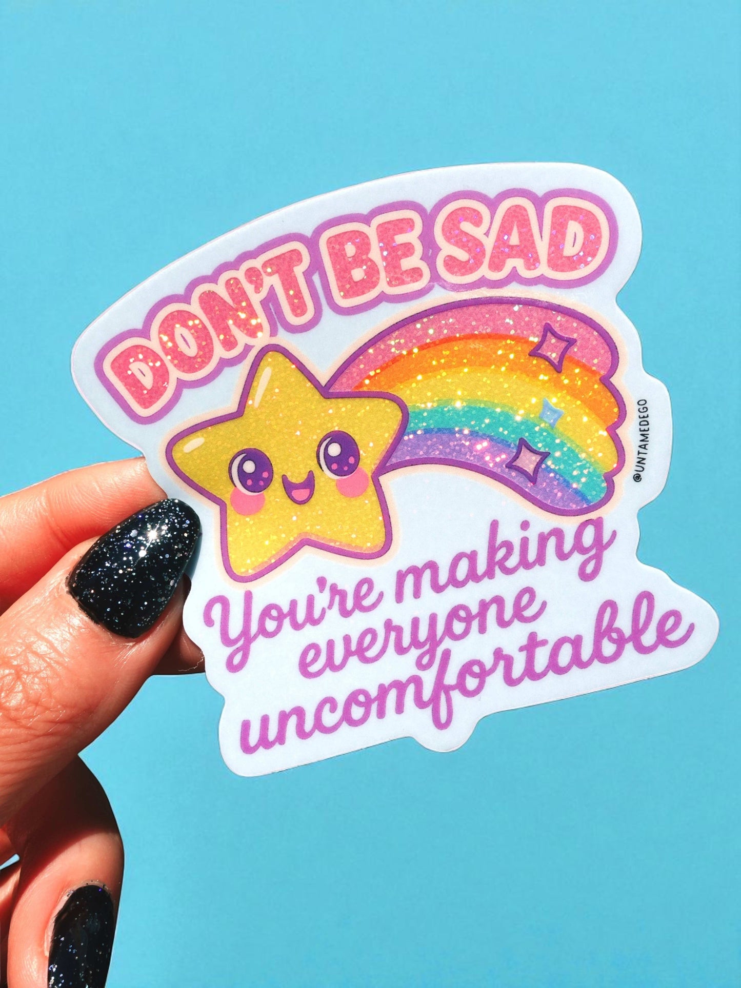 Funny Mental Health Sticker Pack – Holographic Waterproof Vinyl Decals – Discounted Bundle of Anxiety, Therapy & Trauma Humor