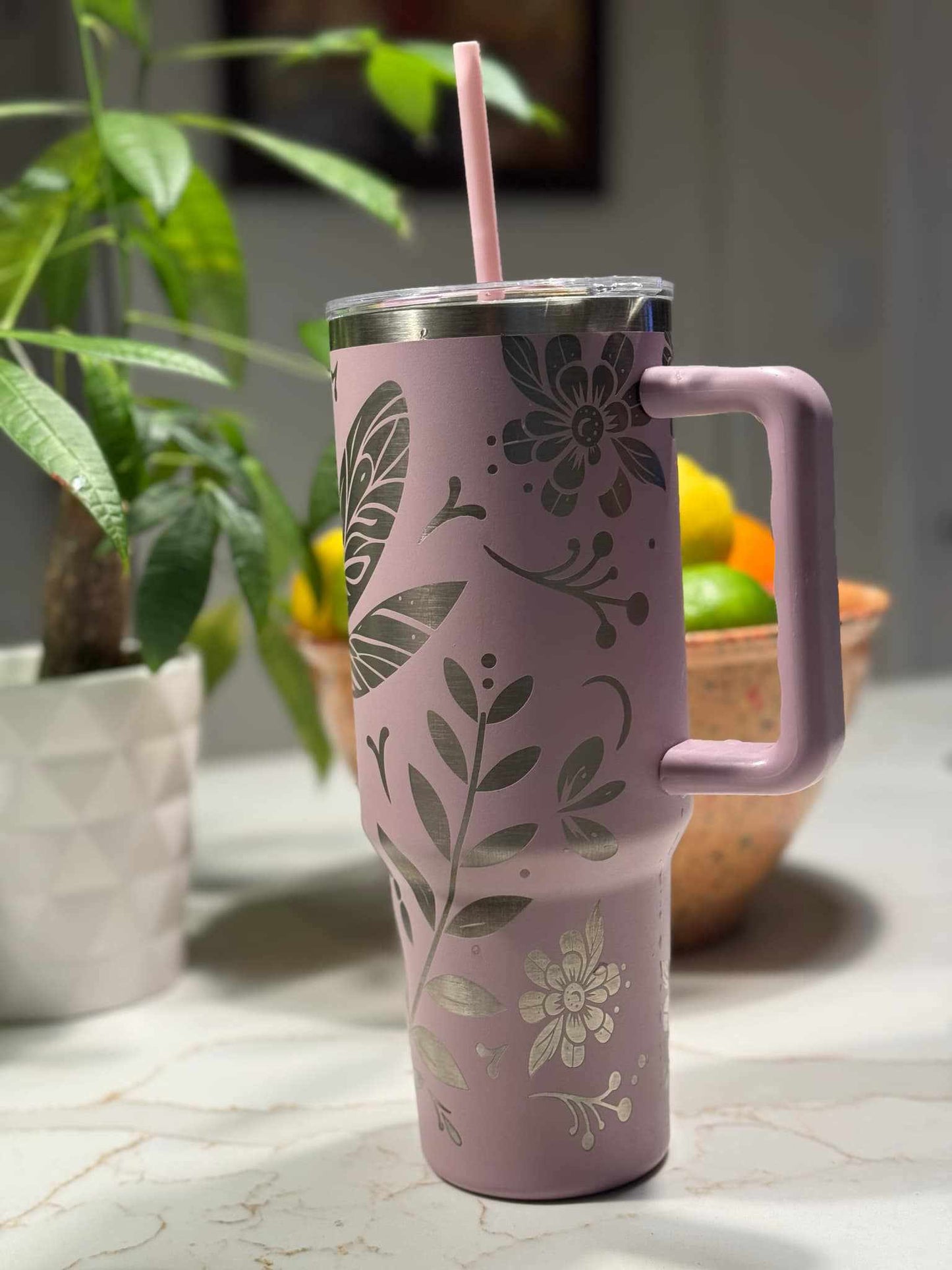 40oz Engraved Dragonfly Tumbler