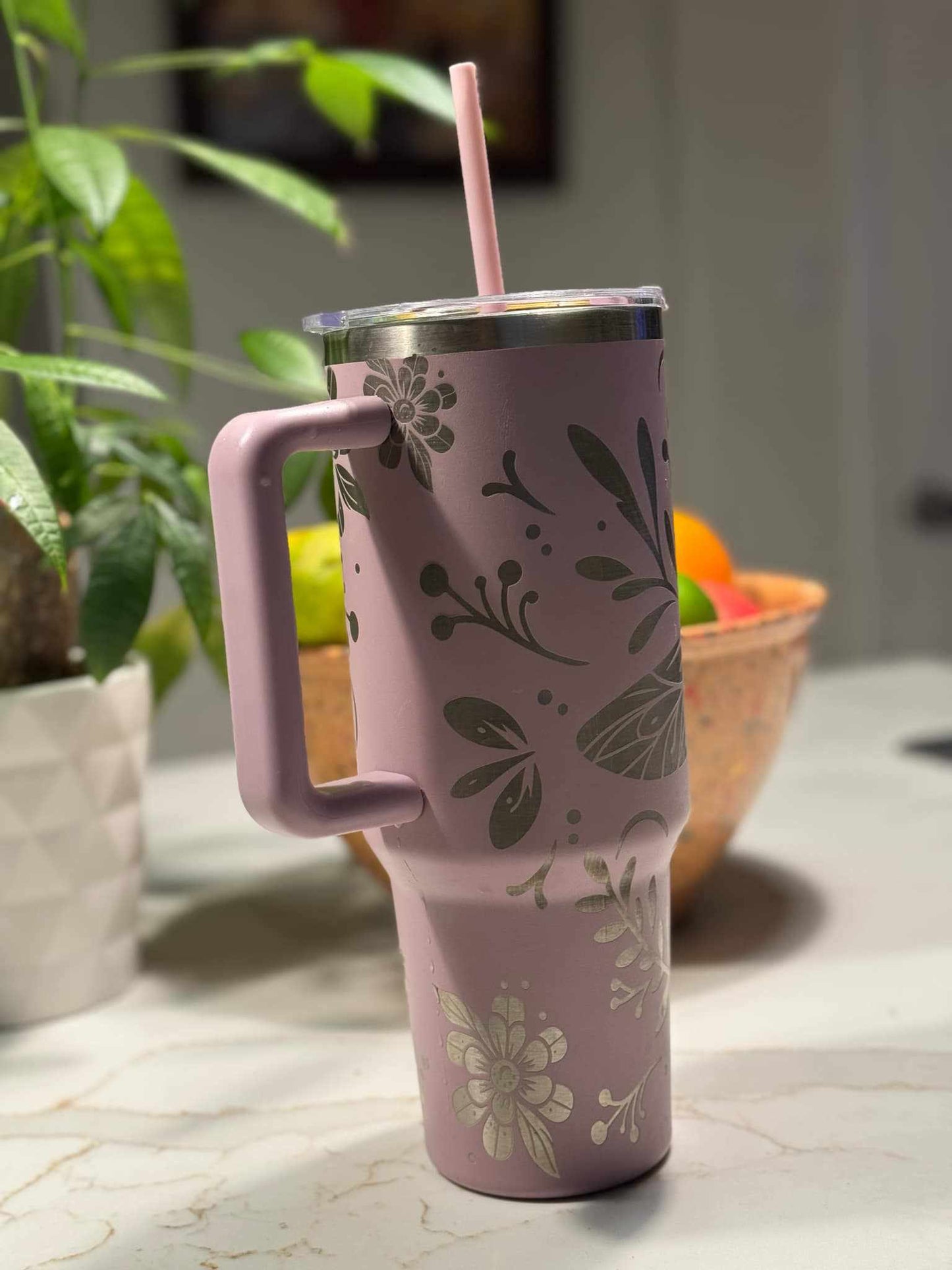 40oz Engraved Dragonfly Tumbler