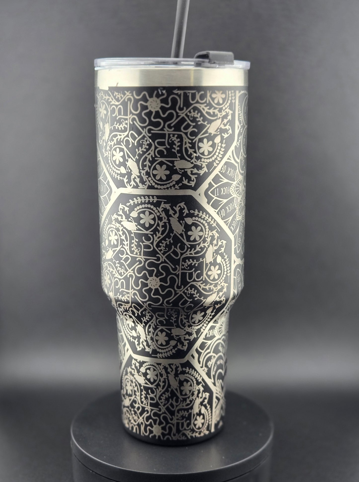 40oz Cuss Mandala Tumbler