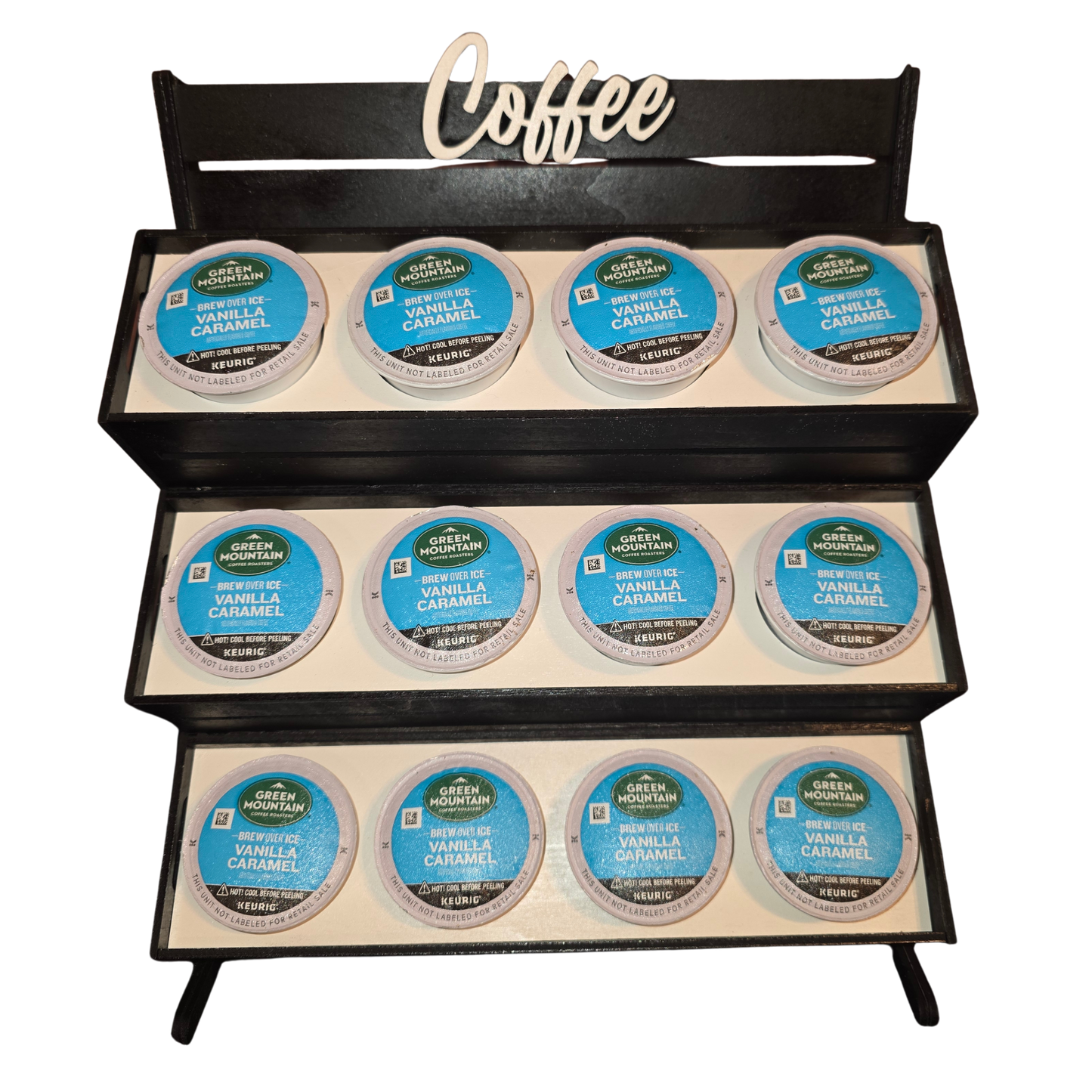 3-Tier Coffee Pod Organizer Stand – 12 Capacity