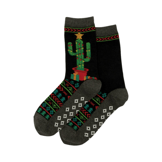 Christmas Cactus Non-Skid Slipper