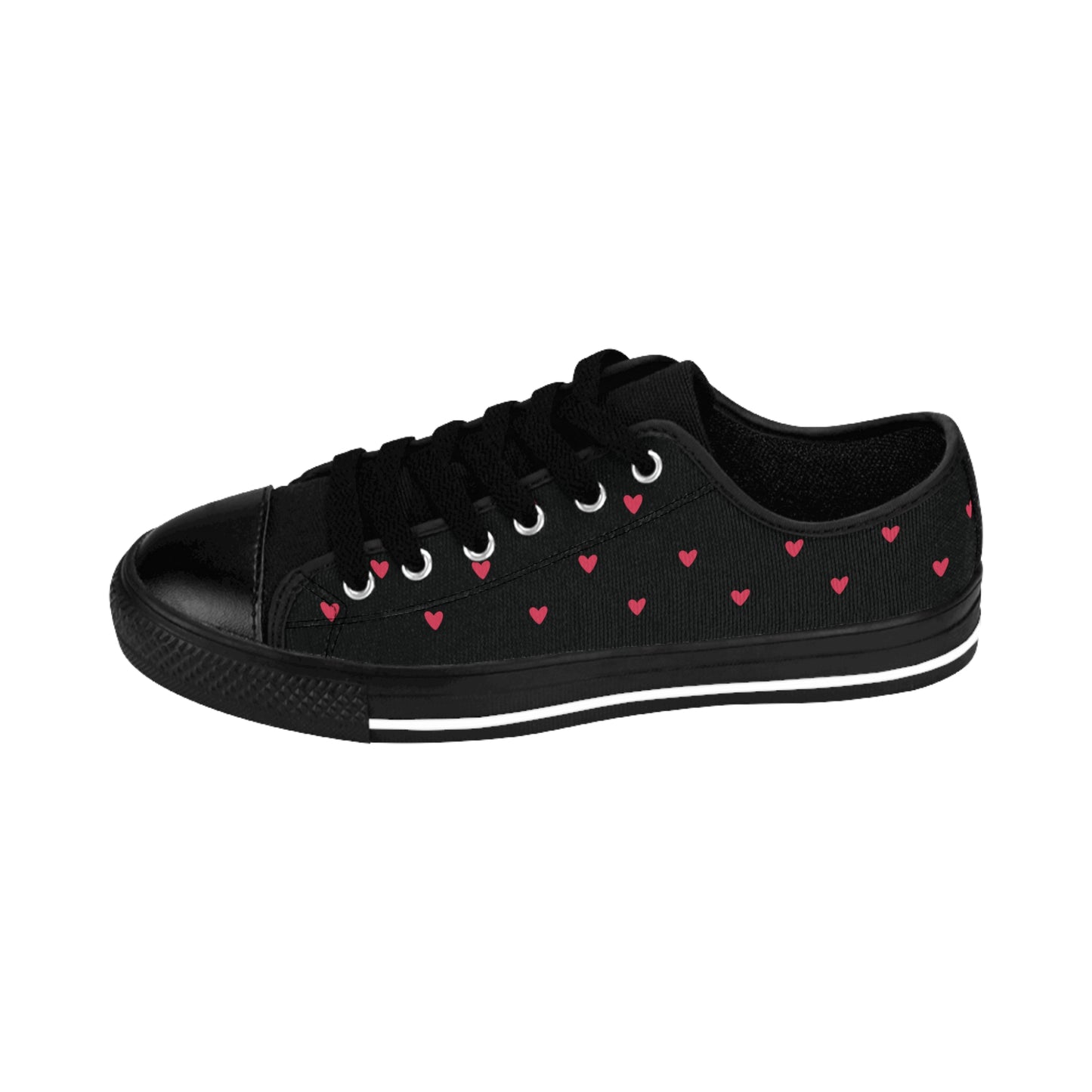 Lovely Heart - Black Women's Sneakers