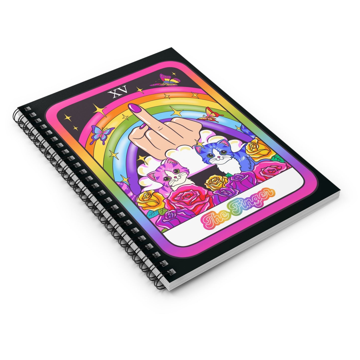 The Finger Tarot Notebook – Funny Rainbow Spiral Journal