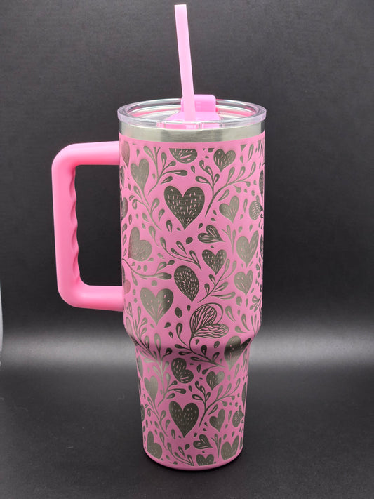 40oz Engraved Natural Love Tumbler