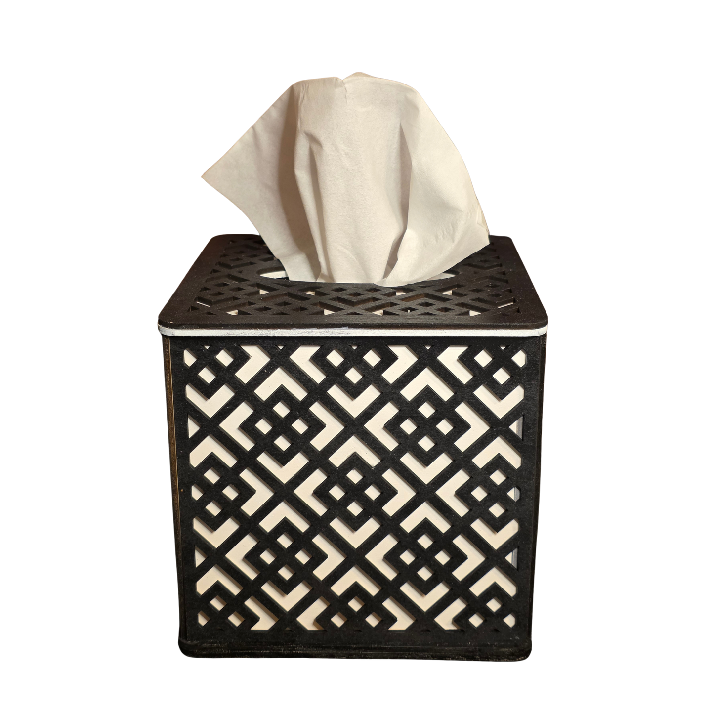 Modern Laser-Cut Tissue Box Cover
