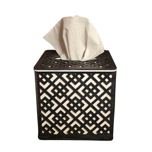 Modern Laser-Cut Tissue Box Cover