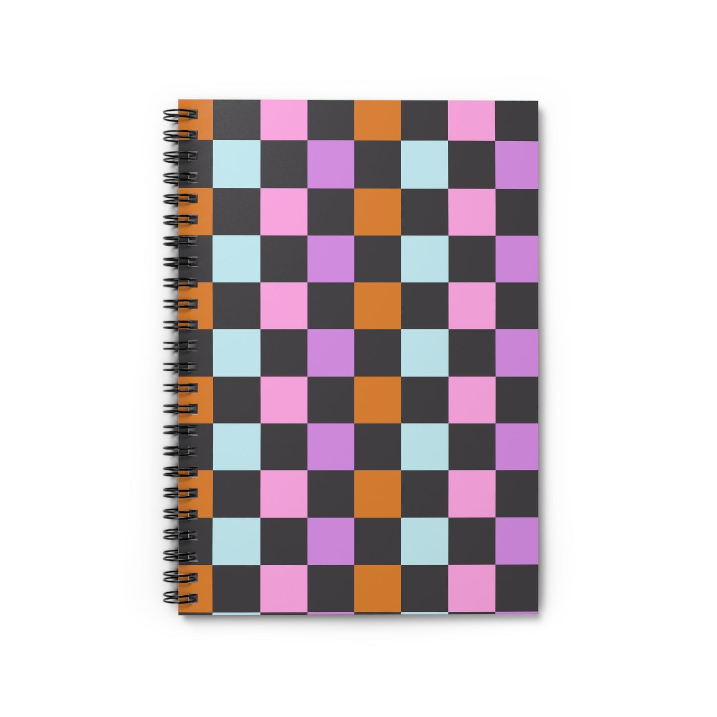 Retro Checkered pattern Spiral Notebook - Ruled Line