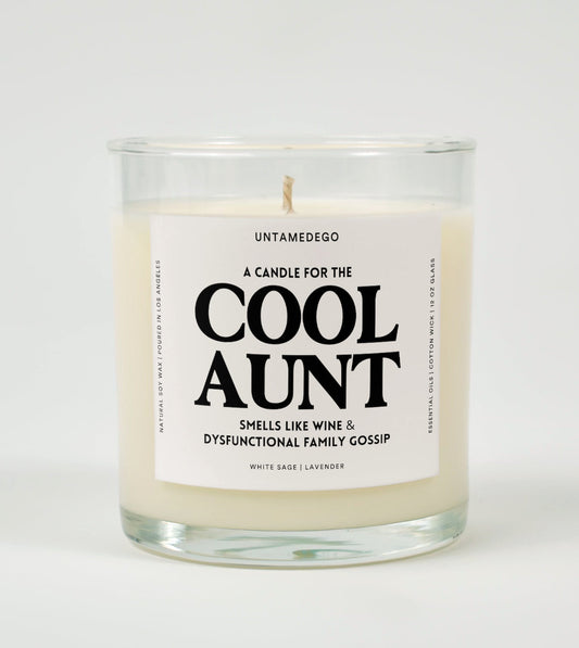 A Candle For The Cool Aunt Glass Candle
