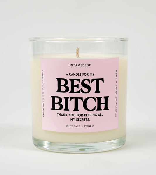 Best Bitch Glass Candle
