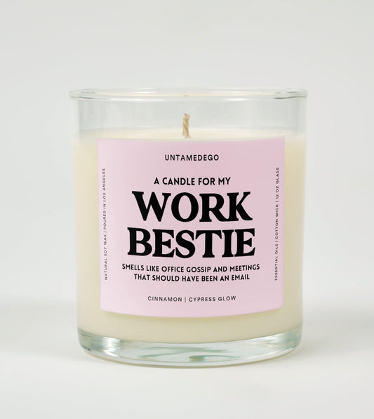 Work Bestie Glass Candle