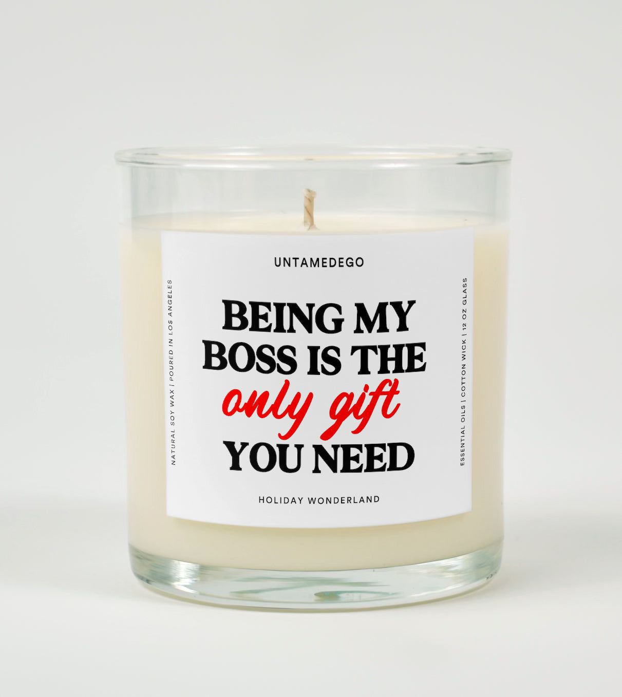 Being My Boss Is the Only Gift You Need | Funny Christmas Candle