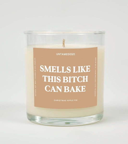 Smells Like This Bitch Can Bake Glass Candle