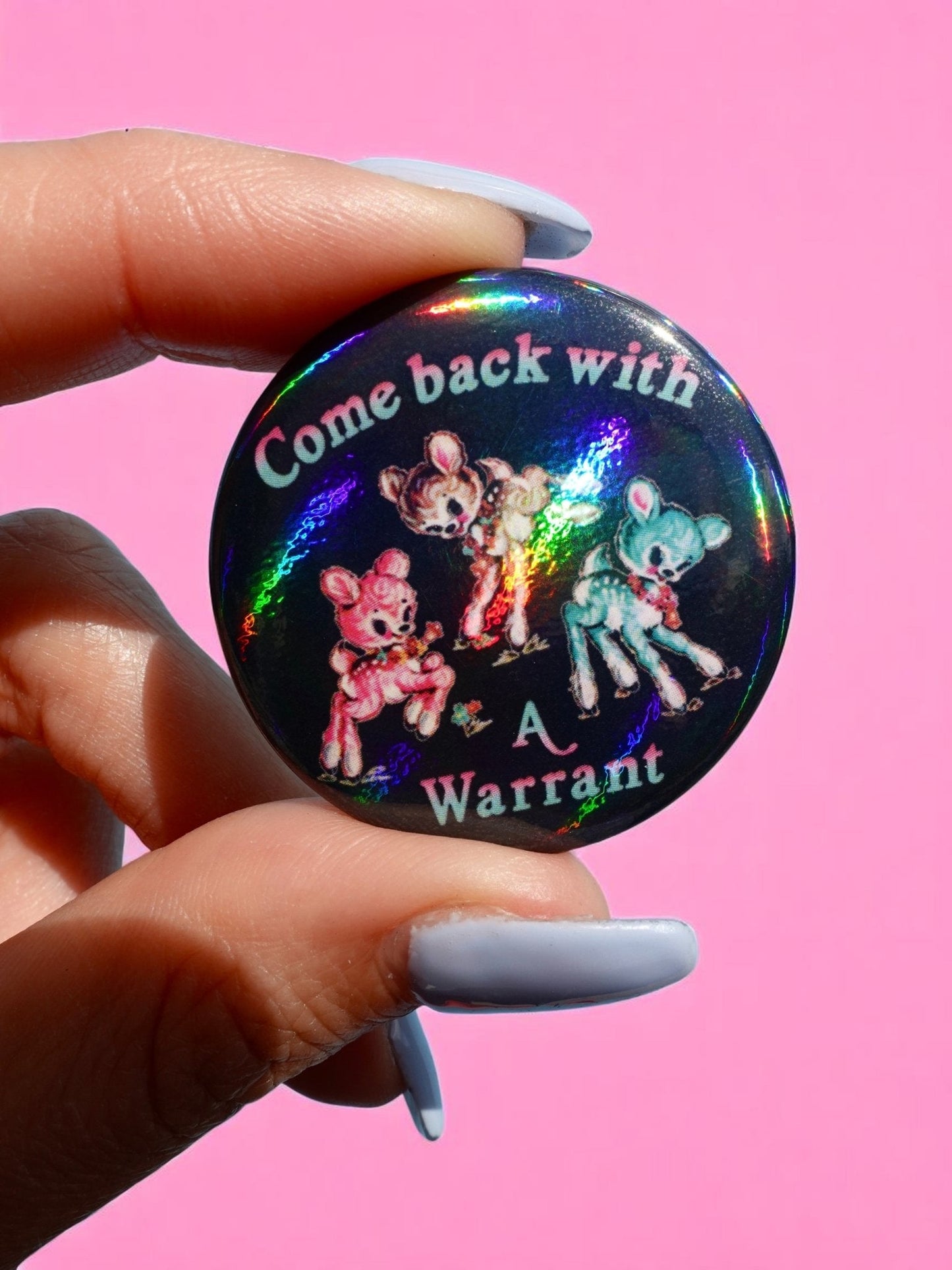 Anarchist Pin Pack –  Limited Drop- Holographic Pastel Buttons Pin pack (Set of 6)