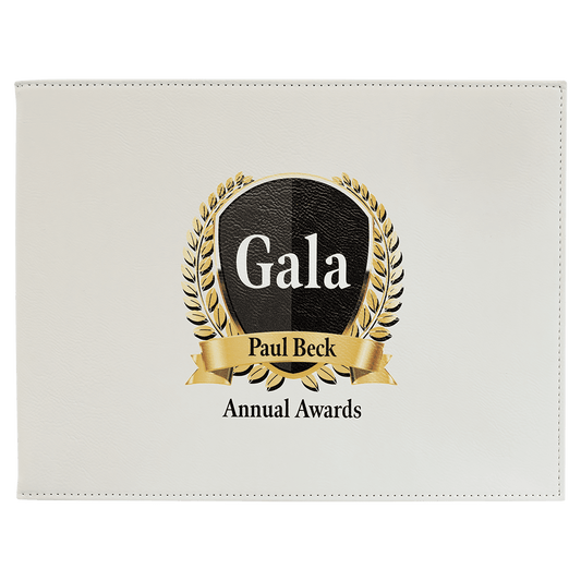 White Leatherette Certificate Holder
