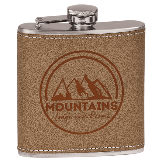 6 oz. Leather Stainless Steel Flask