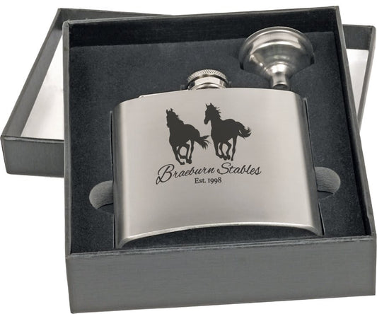 6 oz. Stainless Steel Flask Set with Funnel