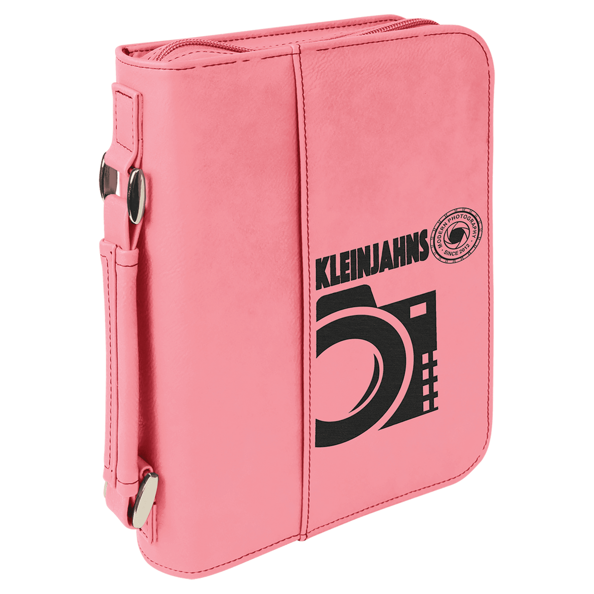 Pink Leatherette Book/Bible Cover with Zipper