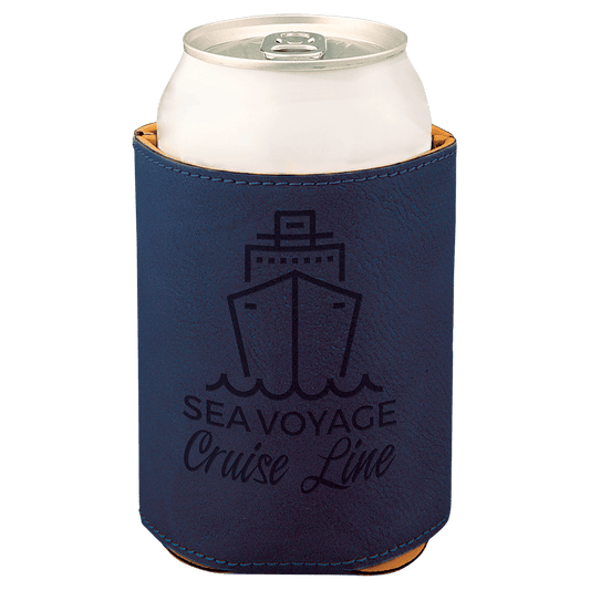 Blue/Black Leatherette Beverage Holder