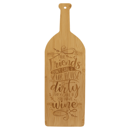 Wine Bottle Bamboo Cutting Board