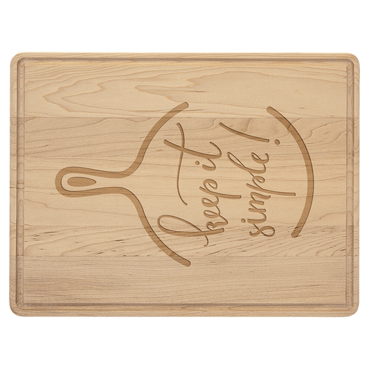 Maple Cutting Board with Drip Ring