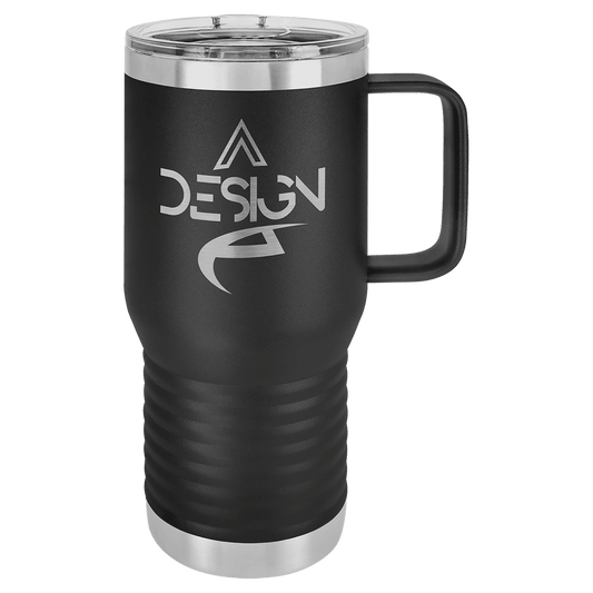 Black Polar Camel 20 oz. Travel Mug with Clear Slider Lid