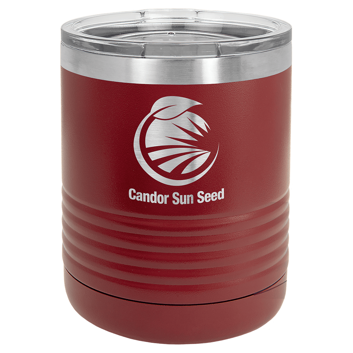 Maroon 10 oz. Polar Camel Ringneck Tumbler with Clear Lid