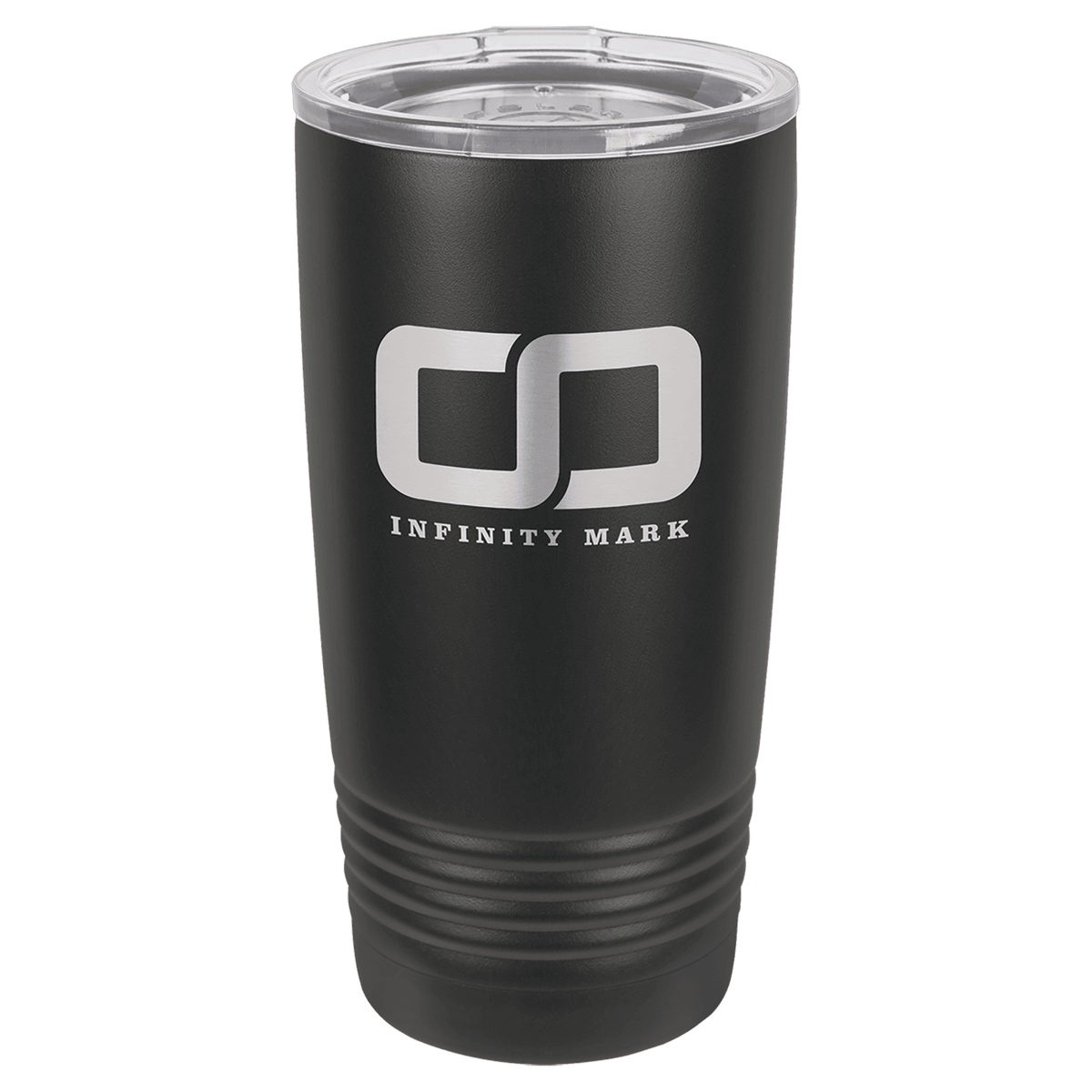 Black (No Top Ring) 20 oz. Polar Camel Ringneck Tumbler with Clear Lid
