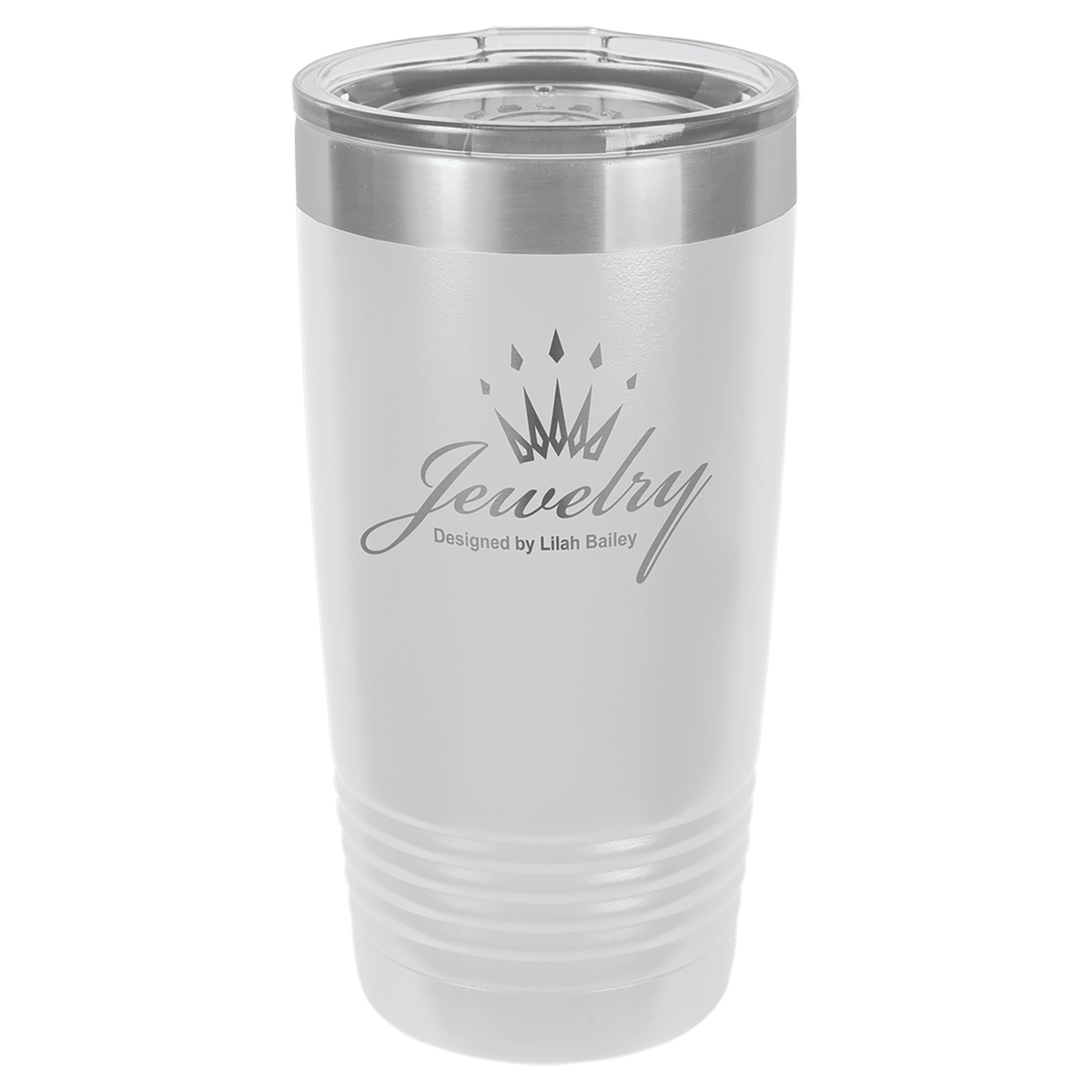 White 20 oz. Polar Camel Ringneck Tumbler with Clear Lid