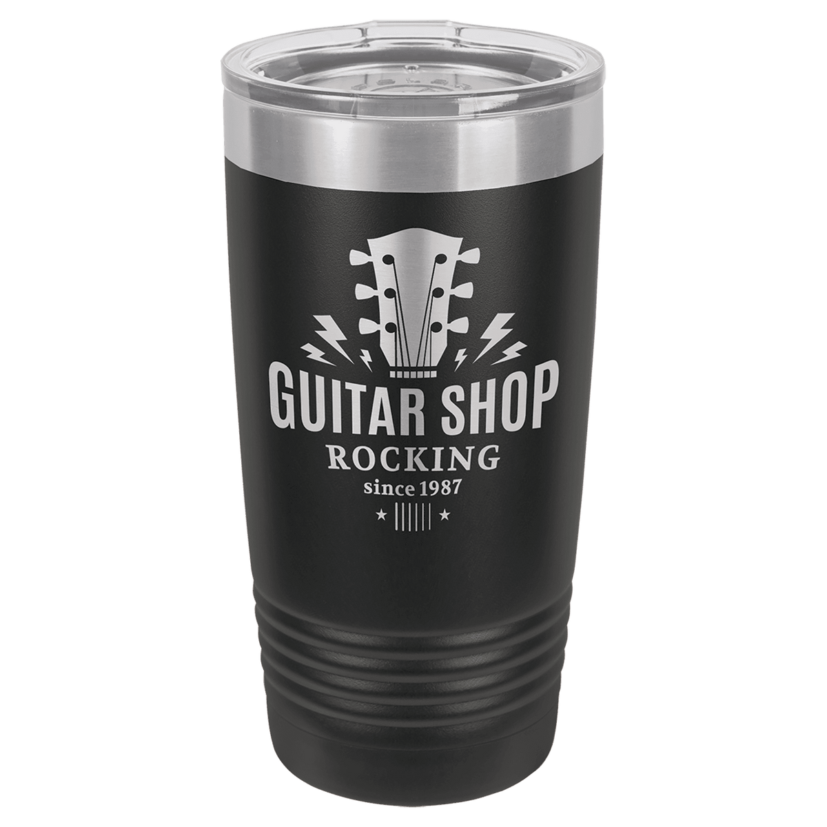 Black 20 oz. Polar Camel Ringneck Tumbler with Clear Lid