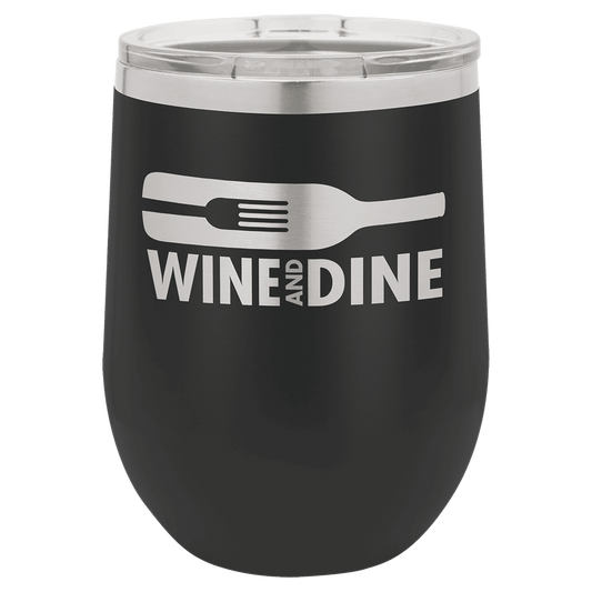 Black 12 oz. Polar Camel Stemless Tumbler with Clear Lid