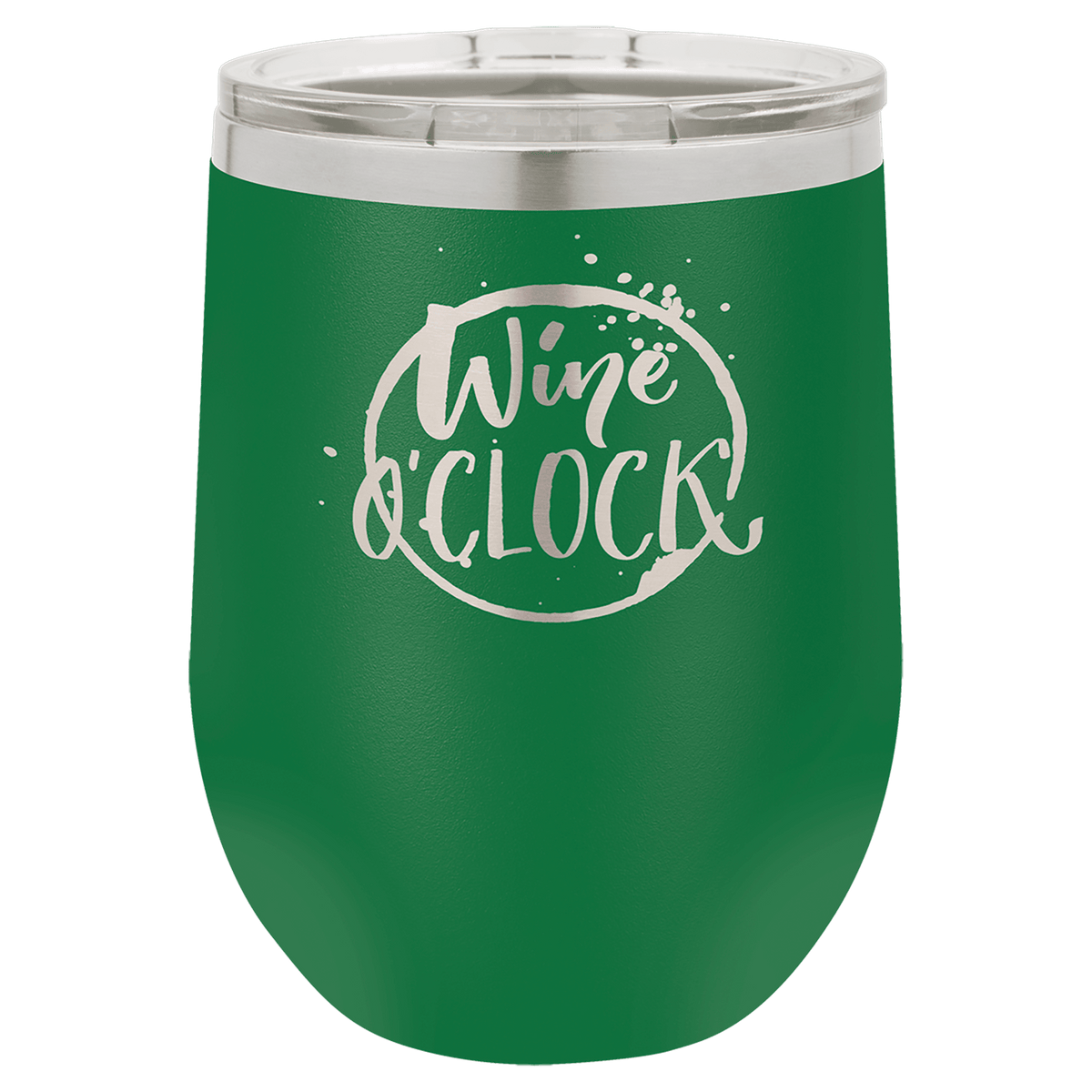 Green 12 oz. Polar Camel Stemless Tumbler with Clear Lid